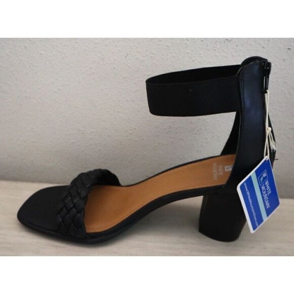 White Mountain W33077-001 Women Sz 11M Black PU Leather Backer Dress Sandals - Picture 7 of 9